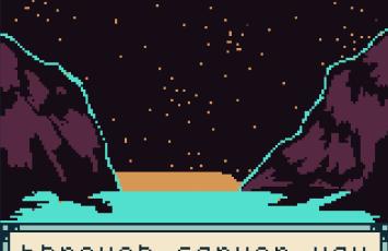 canyon with starry sky
